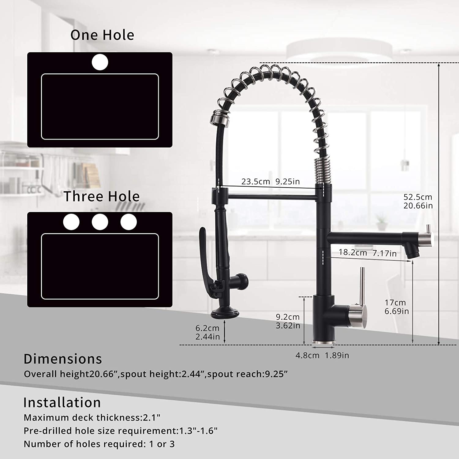 Sprayer Kitchen Faucet Sizes