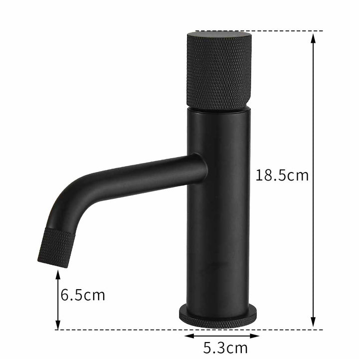 Single Hole Single-Handle Bathroom Faucet In Matte Black