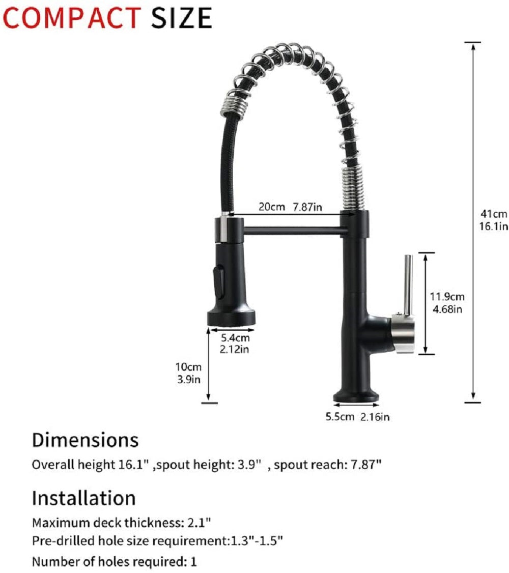 Sprayer Kitchen Faucet Sizes