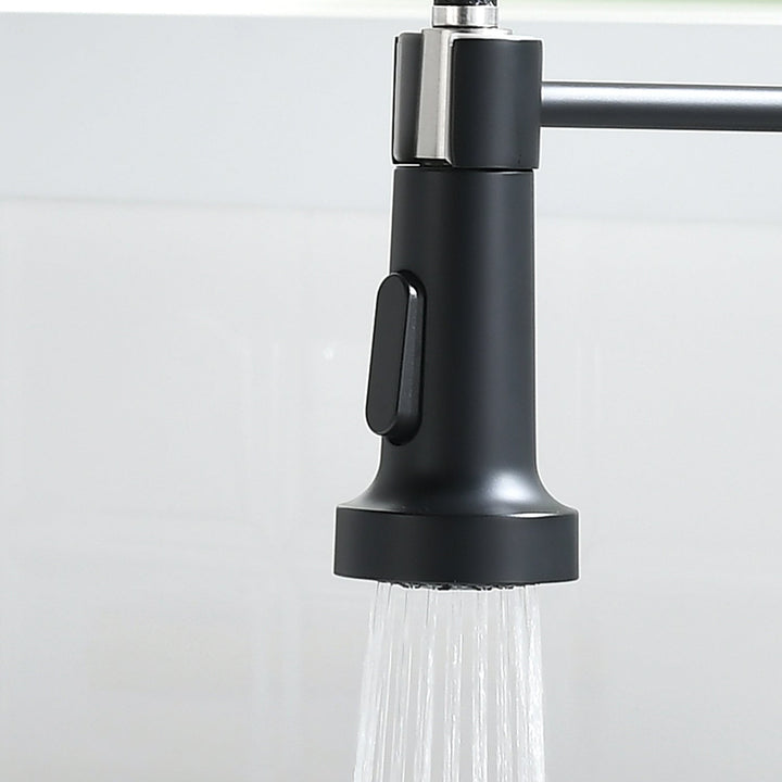 Single Handle Pull Down Sprayer Kitchen Faucet with 360° Rotation