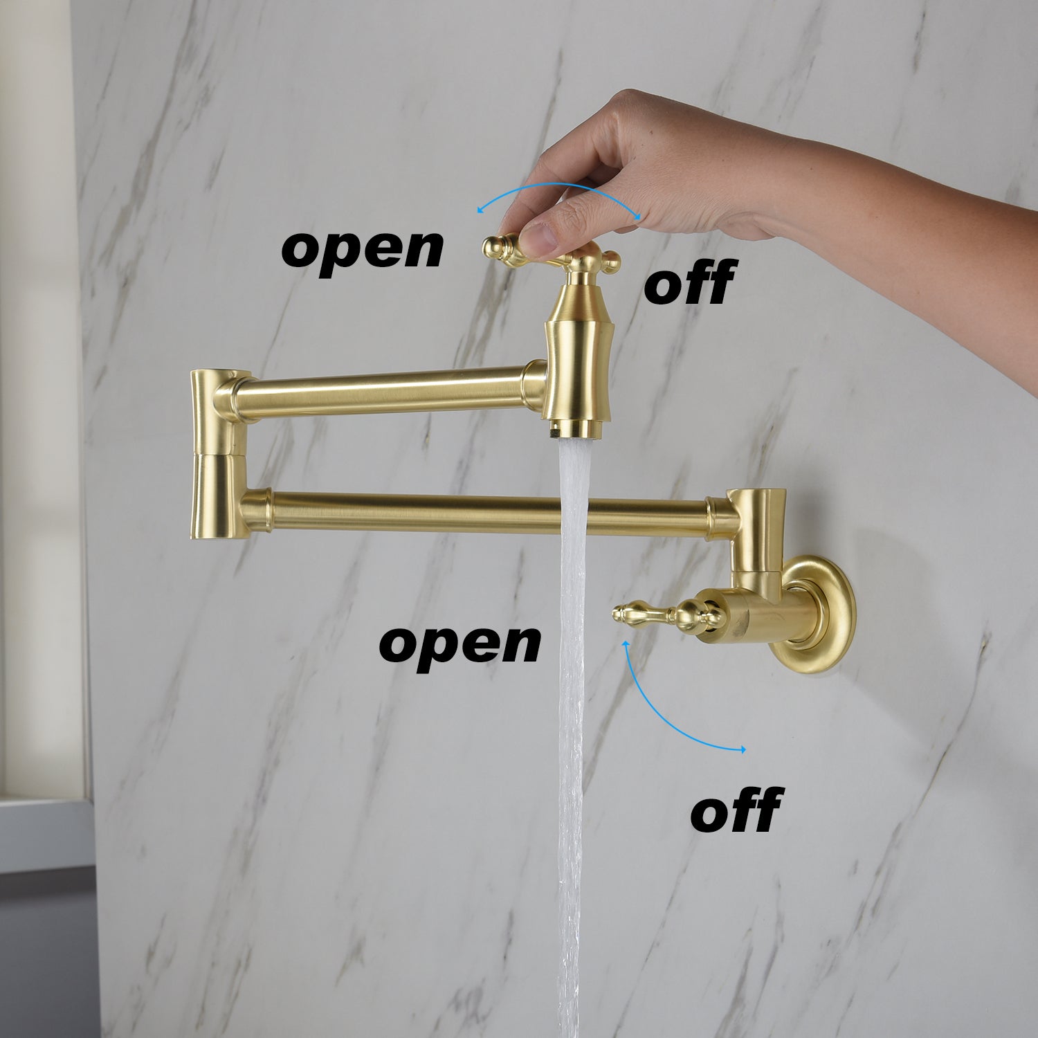 Wall-Mount Pot Filler Faucet