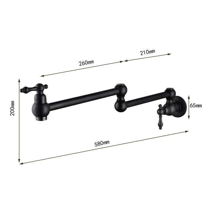 Wall Mounted Pot Filler with 180° Rotation