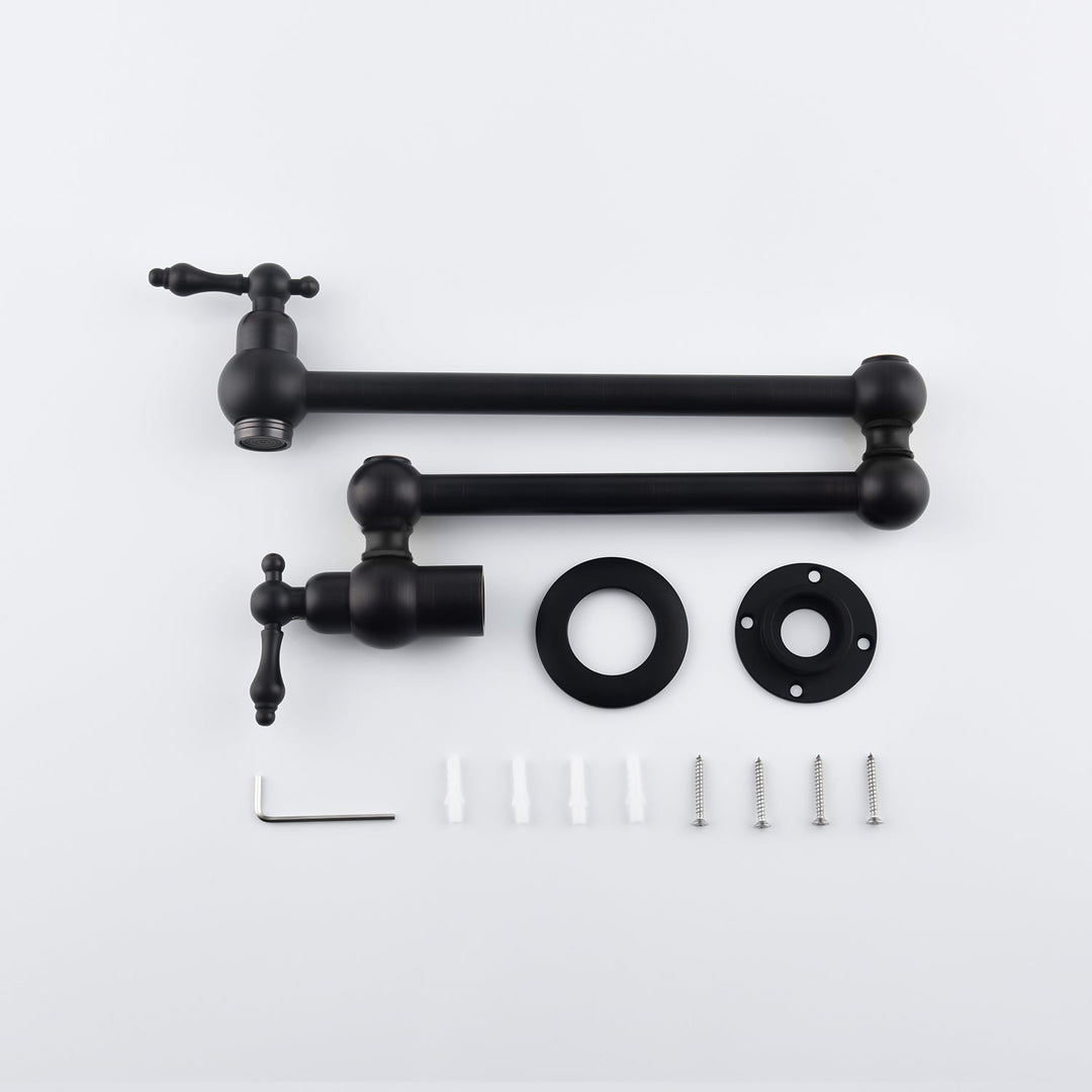 Wall Mounted Pot Filler with 180° Rotation