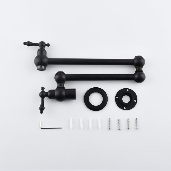 Wall Mounted Pot Filler with 180° Rotation
