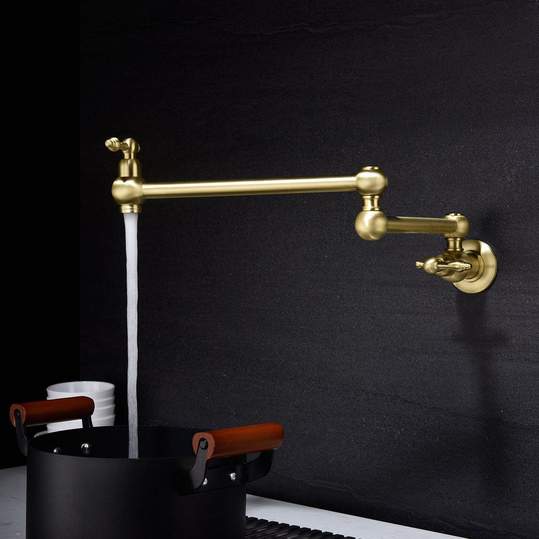 Wall Mounted Pot Filler with 180° Rotation