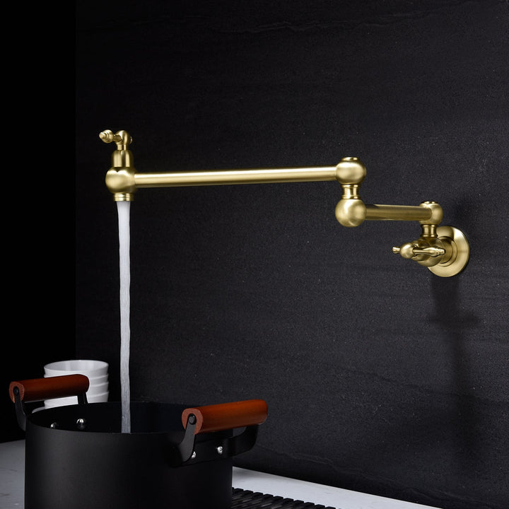 Wall Mounted Pot Filler with 180° Rotation