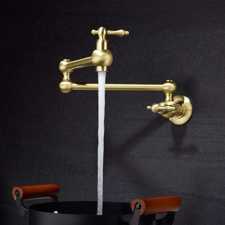 Wall Mounted Pot Filler with 180° Rotation