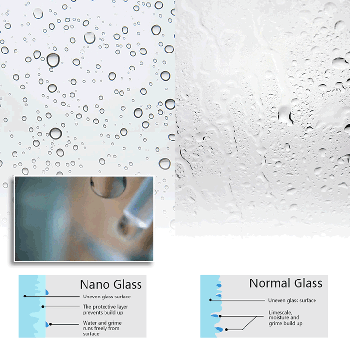 48 in. W x 72 in. H Sliding Semi-Frameless Shower Doors Clear Glass