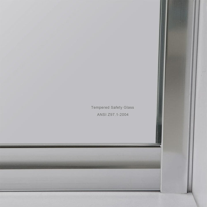 48 in. W x 72 in. H Sliding Semi-Frameless Shower Doors Clear Glass