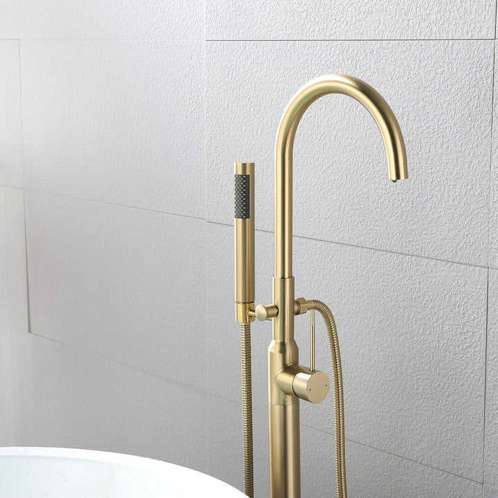 Single Handle Floor Mounted Clawfoot Tub Faucet