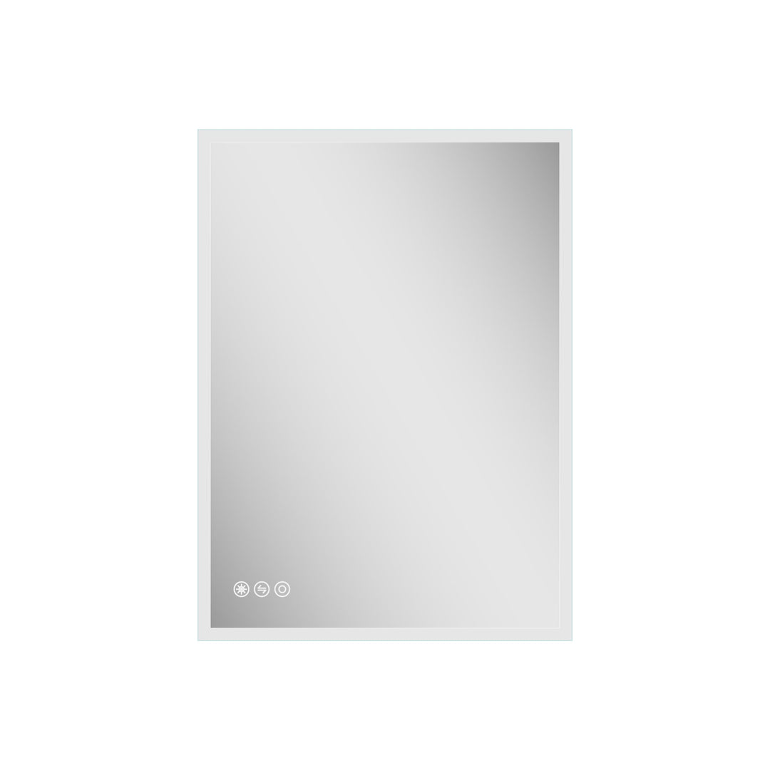 22 in. W x 30 in. H Frameless LED Single Bathroom Vanity Mirror in Polished Crystal