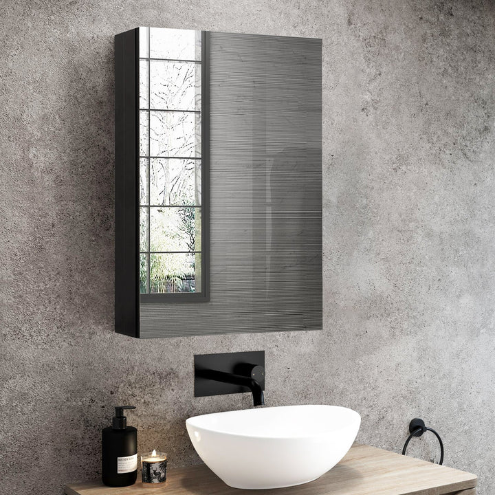 19 in. x 30 in. Frameless Recessed or Surface-Mount Beveled Single Mirror Bathroom Medicine Cabinet