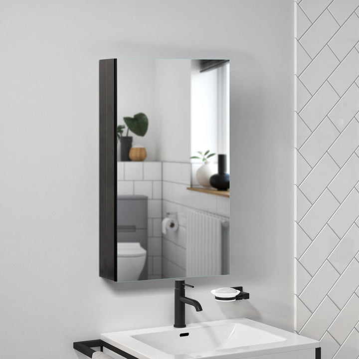 19 in. x 30 in. Frameless Recessed or Surface-Mount Beveled Single Mirror Bathroom Medicine Cabinet