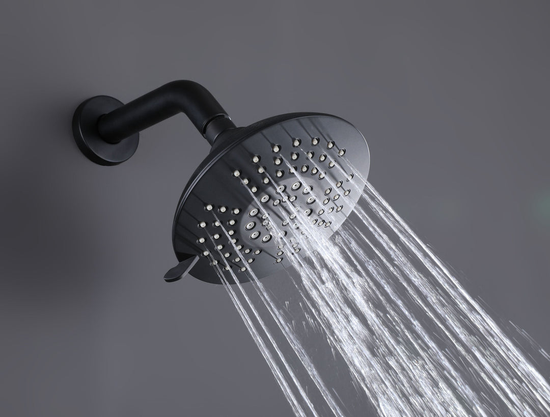 Wall Mounted Pressure-Balanced Rainfall Shower System With Tub Spout
