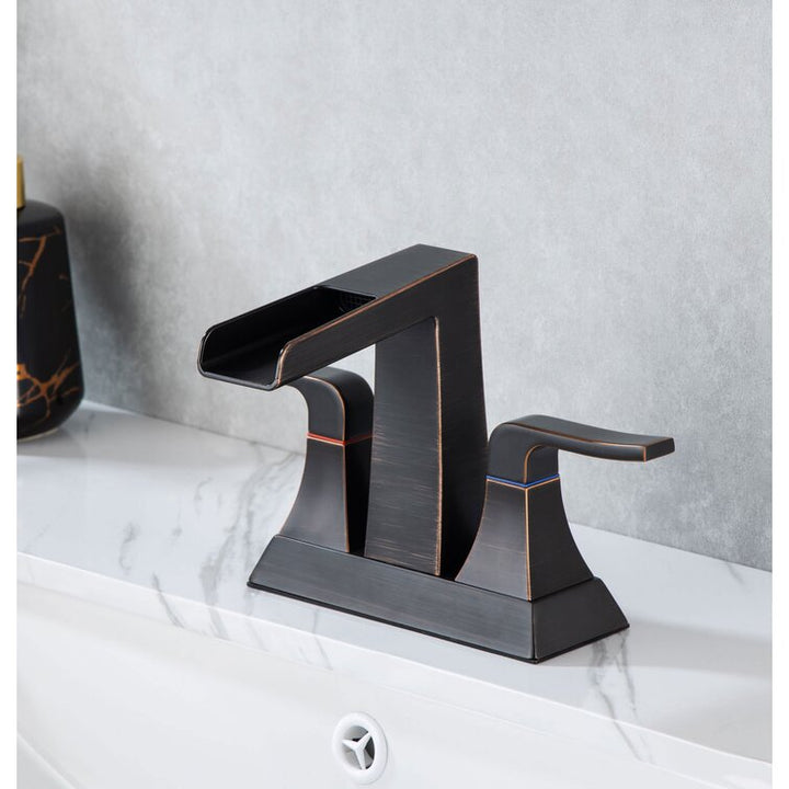 Centerset Faucet 2-handle Bathroom Faucet with Drain Assembly