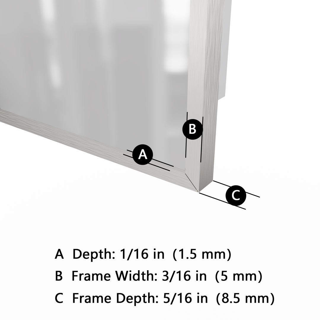 led bathroom mirror size