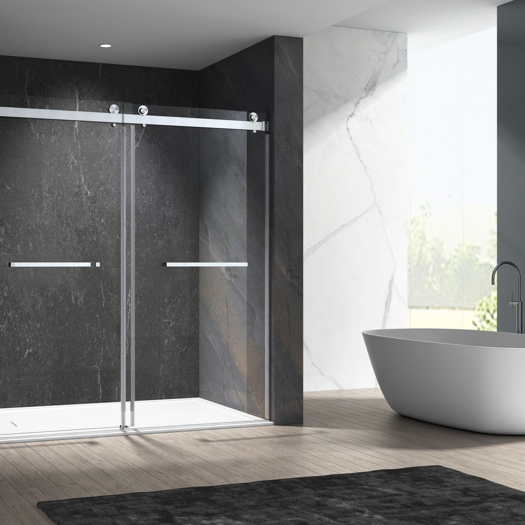 frosted shower glass doors