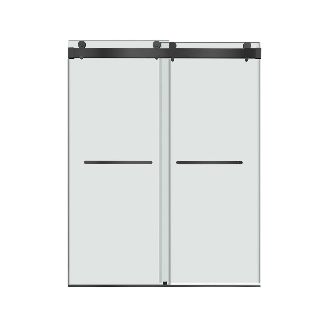 48-in W x 76-in H Frameless Sliding Soft Close Standard Shower Door (Tempered Glass)