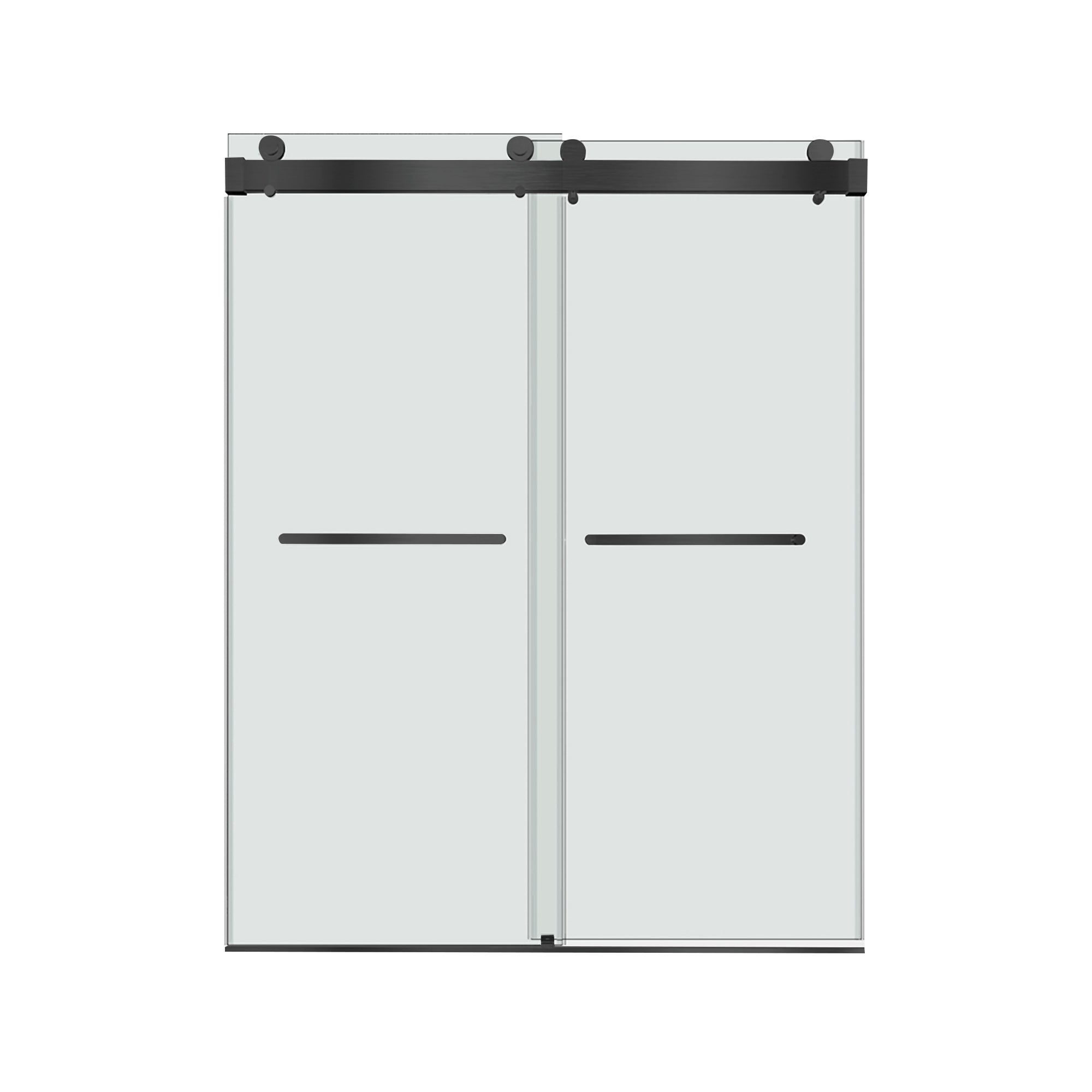 black glass shower door