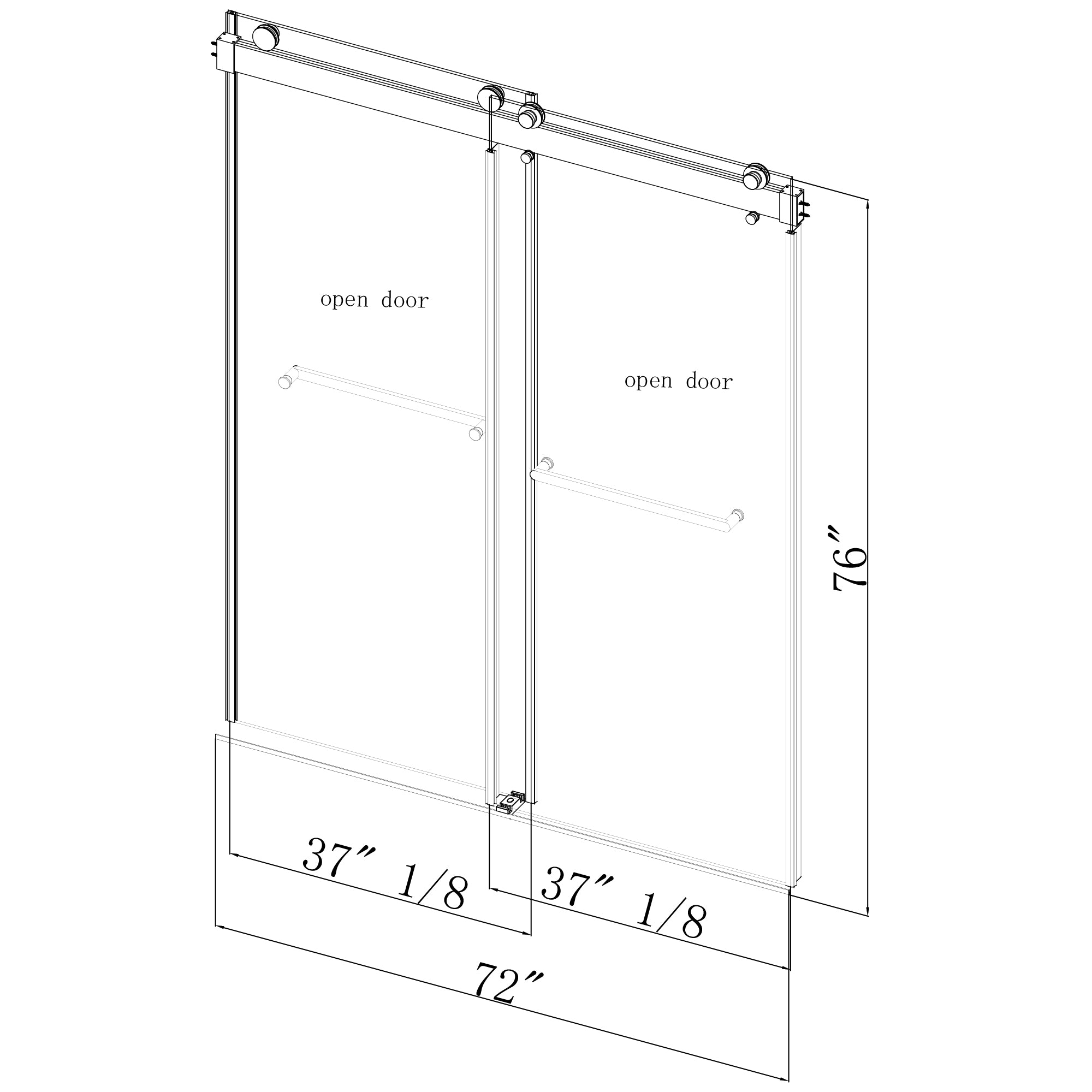 tub and shower glass doors