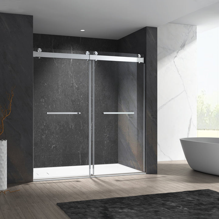 glass barn door shower