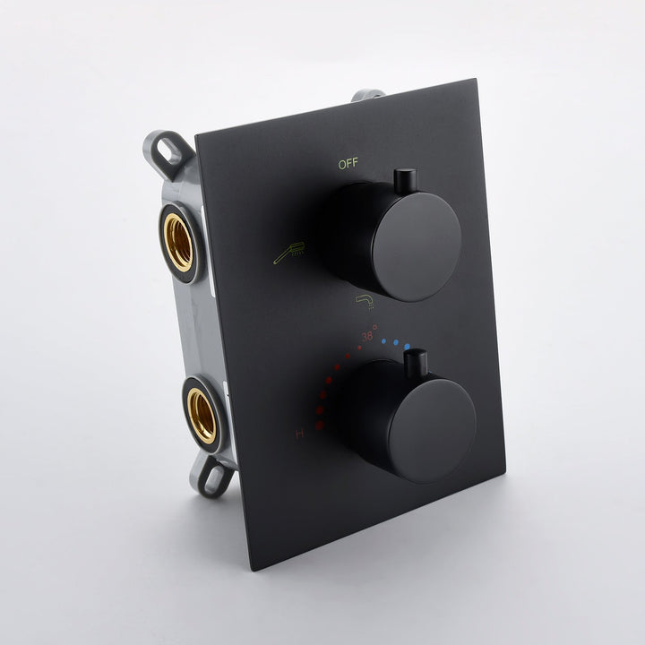 10 inch Wall Mounted Large Flow Thermostatic Shower System With Rough-In Valve