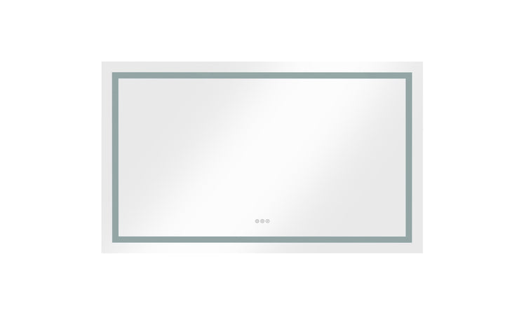 60 in. W x 36 in. H Frameless LED Lighted Bathroom Wall Mounted Mirror with High Lumen+Anti-Fog