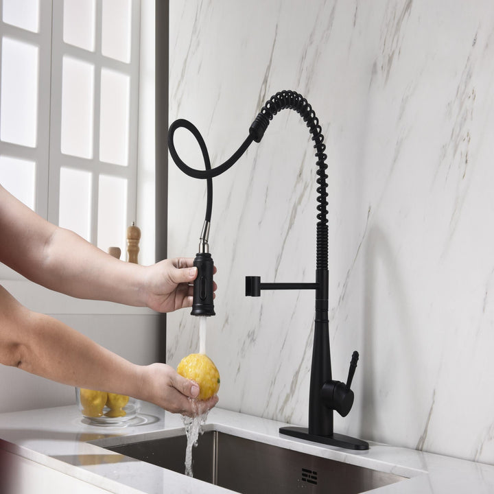 Spring Pull Down Single Handle Kitchen Faucet