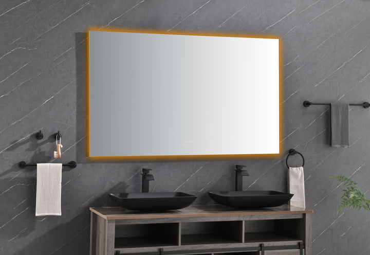 60 in. W x 36 in. H Inch Framed LED Mirror Bathroom Vanity Mirror with Back Light