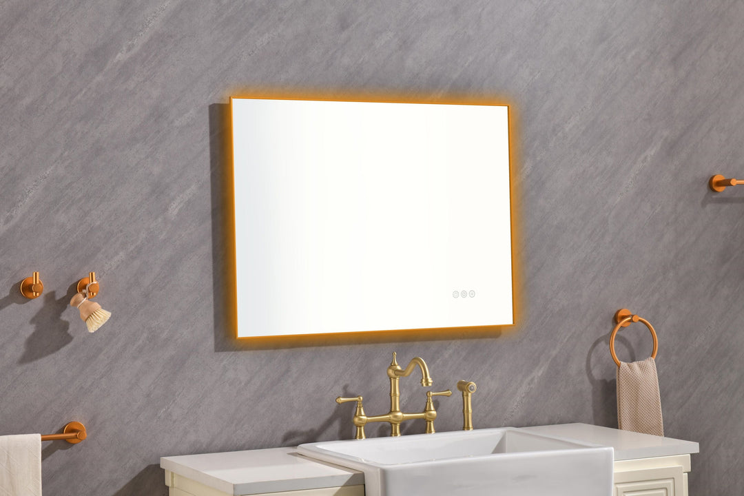 32 in. W x 24 in. H Inch LED Framed Mirror Bathroom Vanity Mirror with Back Light