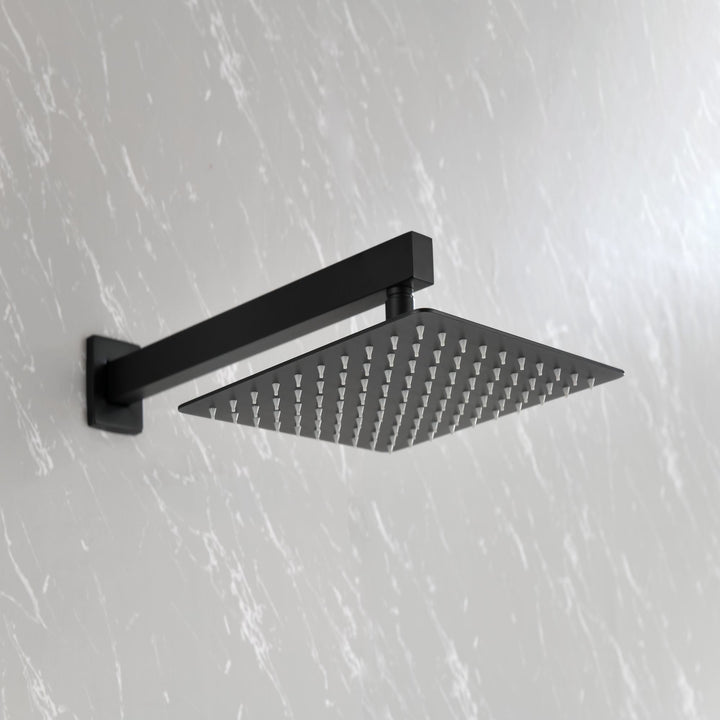 10 inch Brass Matte Black Shower Faucet Set Shower System