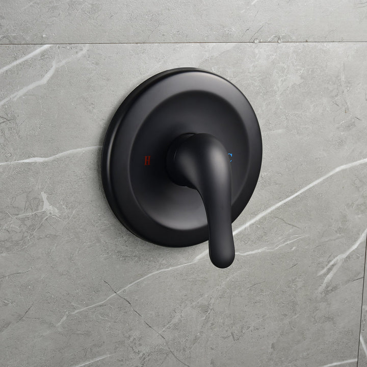 Matte Black 1-Handle Bathtub and Shower Faucet with Valve