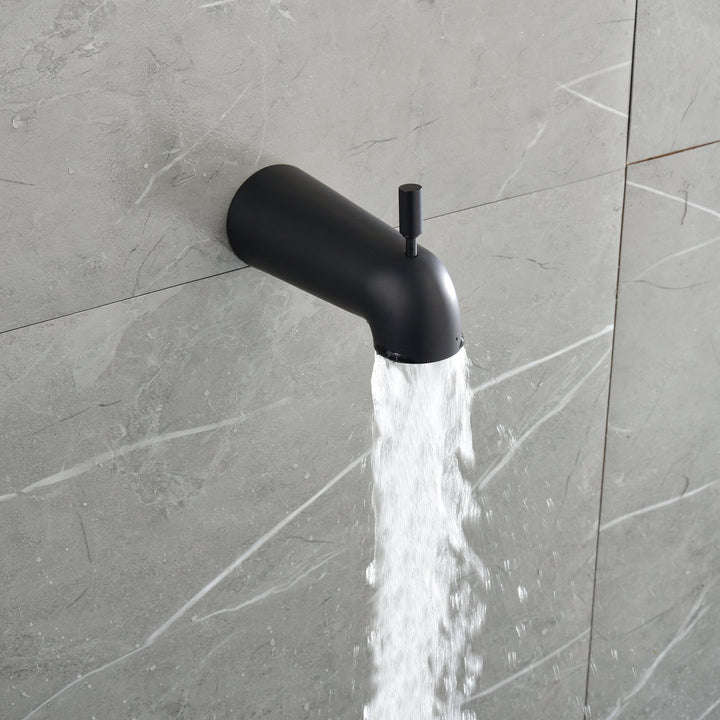Matte Black 1-Handle Bathtub and Shower Faucet with Valve