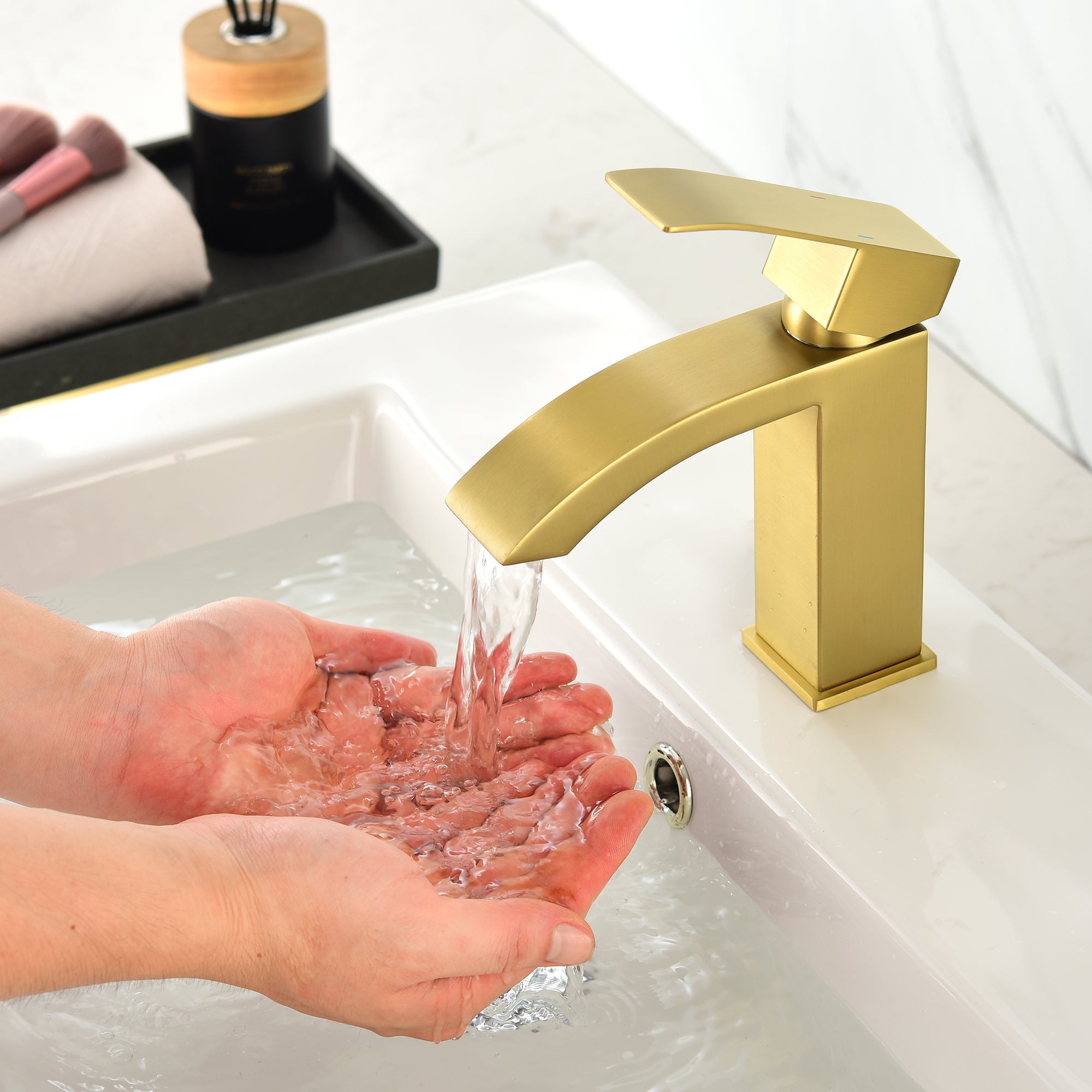 brass bathroom faucet