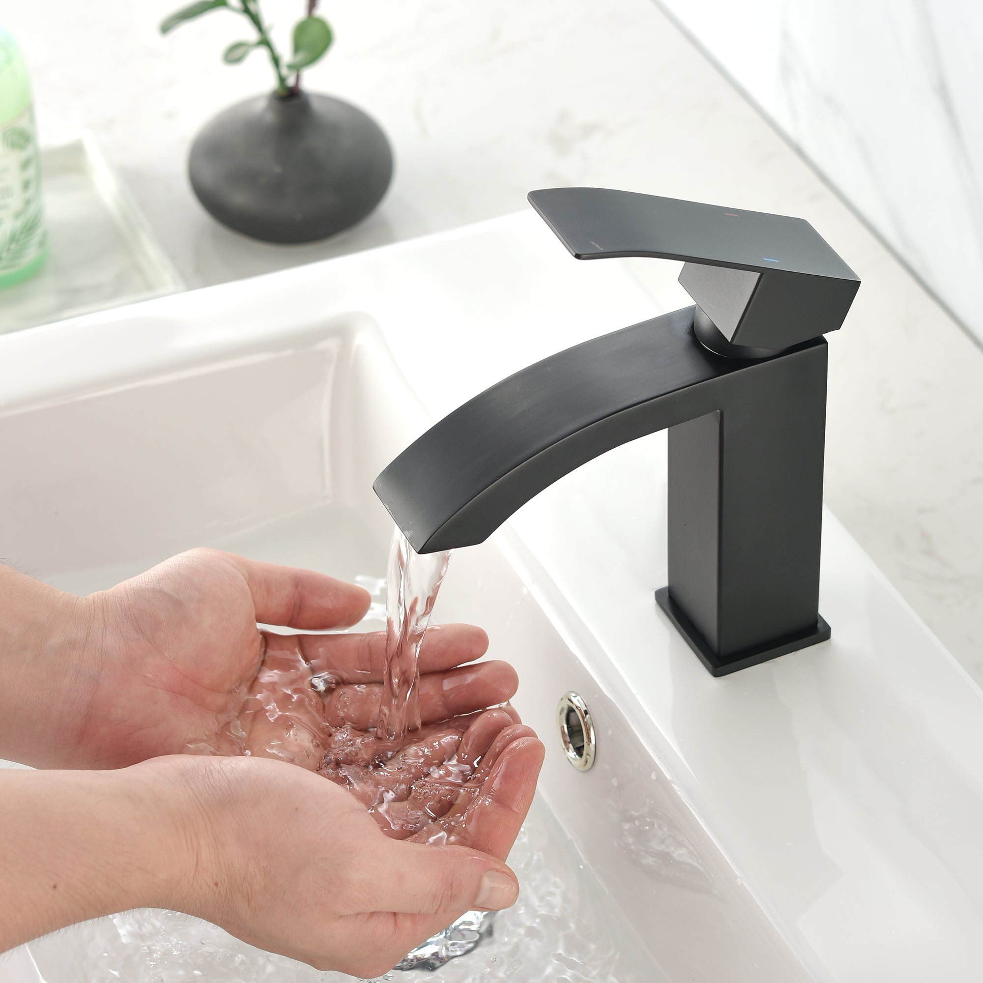 black faucets for the bathroom