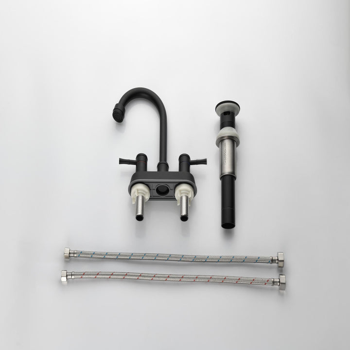 4 Inch 2 Handle Centerset Lead-Free Bathroom Sink Faucet