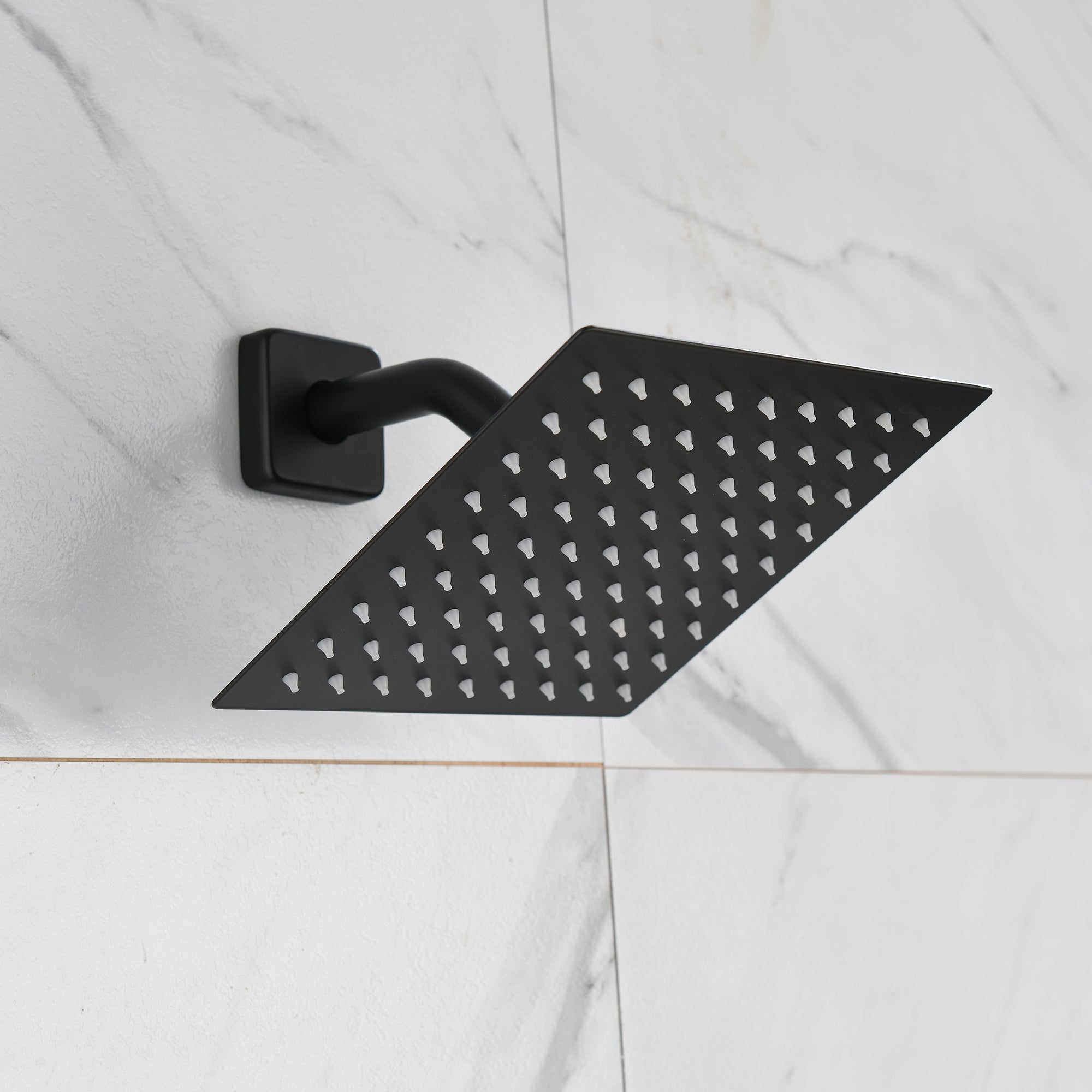 black shower head
