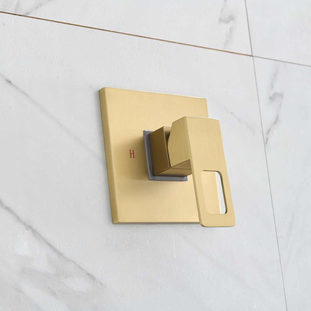 Golden Brushed-Spray Built-In Shower System