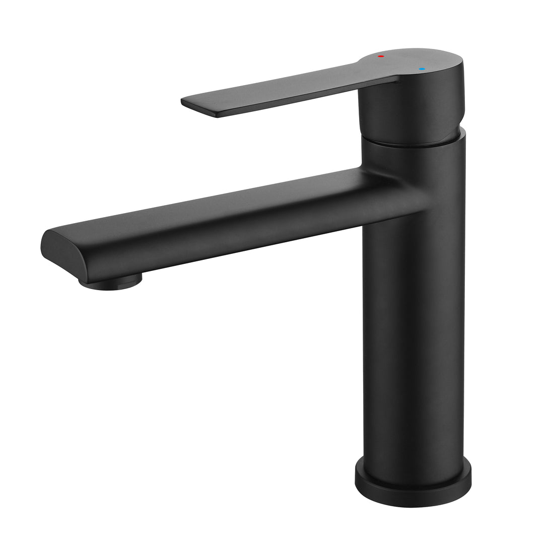 Bathroom Faucet Bathroom Sink Faucet Basin Vanity Faucet Deck Mount Single Handle Single Hole Modern Bathroom Faucet Matte Black