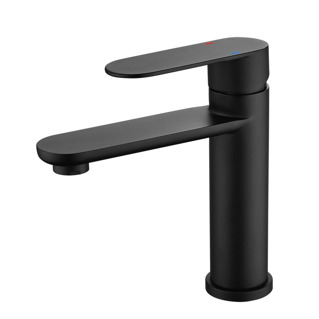 Bathroom Faucet Single Handle Bathroom Sink Faucet Single Hole Basin Vanity Faucet Deck Mount Modern Bathroom Faucet Matte Black