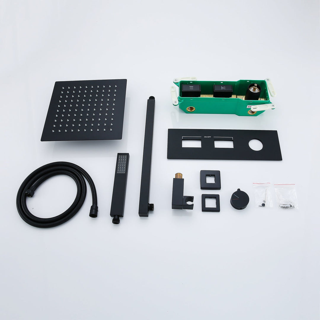 10 inch Wall Mounted Dual Function Shower System With Embedded-Box