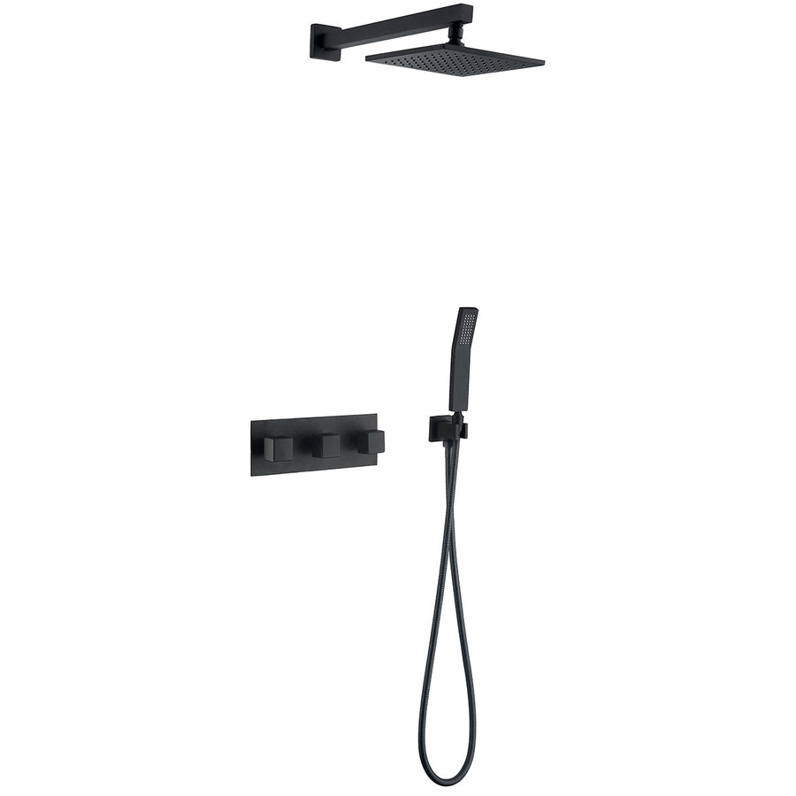 matte black shower system