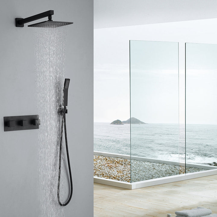 rain shower system with handheld