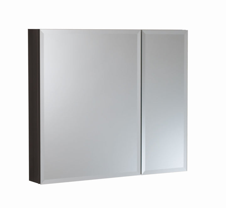 30 in. x 26 in. Frameless Recessed or Surface-Mount Beveled Double Mirrors Bathroom Medicine Cabinet