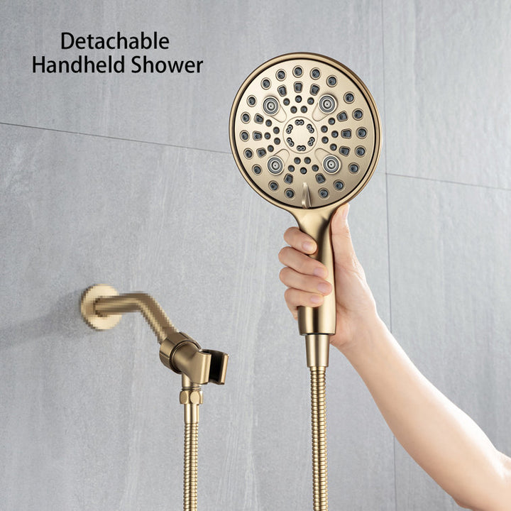 6-Spray Patterns Wall Mount 2.5 GPM 6 in. Wall Mount Handheld Shower Head