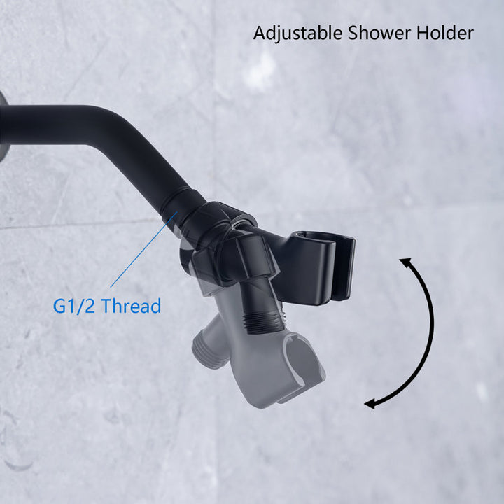 6-Spray Patterns Wall Mount 2.5 GPM 6 in. Wall Mount Handheld Shower Head
