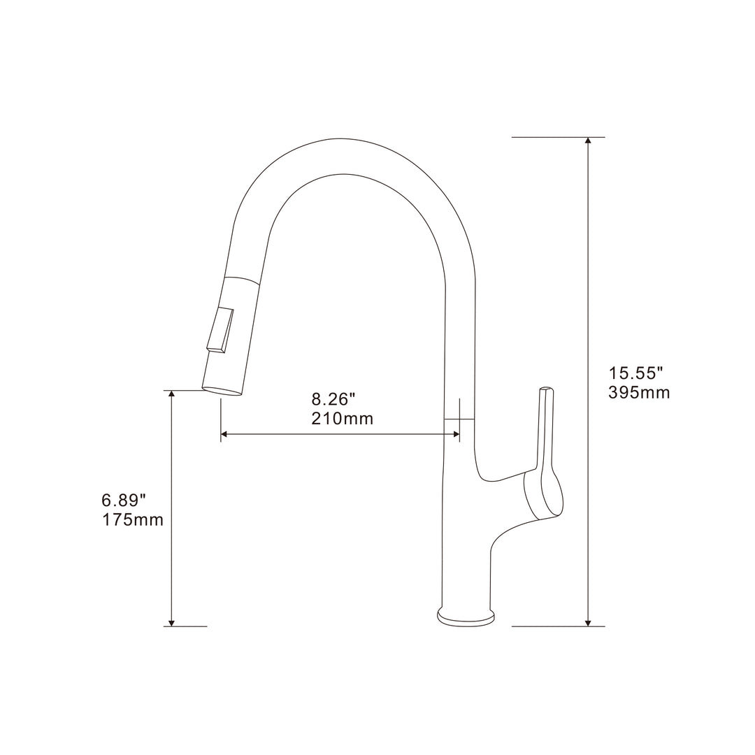 Kitchen Faucet with Pull Down Sprayer, High Arc Single Handle Kitchen Sink Faucet, Pull Out Kitchen Faucet Single Hole, Golden Brushed