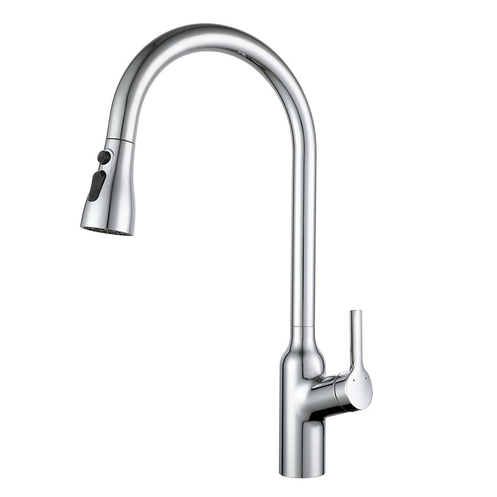 Kitchen Faucet with Pull Down Sprayer, High Arc Single Handle Kitchen Sink Faucet, Pull Out Kitchen Faucet, Chrome