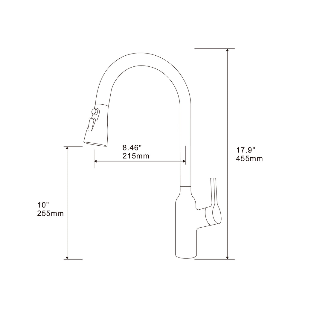 Kitchen Faucet with Pull Down Sprayer, High Arc Single Handle Kitchen Sink Faucet, Pull Out Kitchen Faucet, Chrome