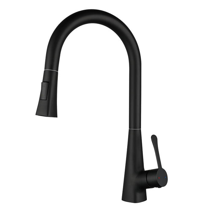 Kitchen Faucet with Pull Down Sprayer, High Arc Kitchen Sink Faucet, Pull Out Kitchen Faucet, Matte Black
